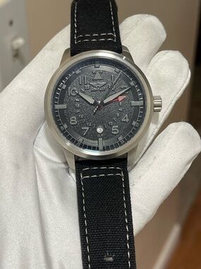 Aeromat Type GMT Quartz
100M 46mm Men's Watch Military
Swiss Movement